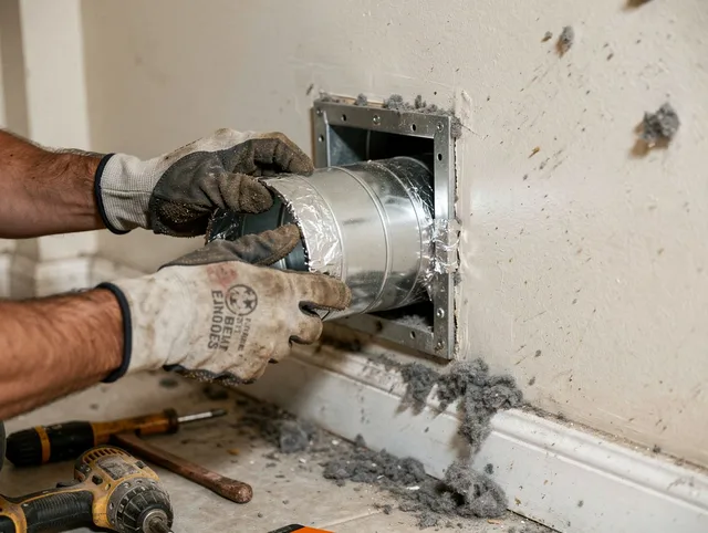 Professional dryer vent repair and installation by North Tustin Dryer Vent Cleaning in North Tustin